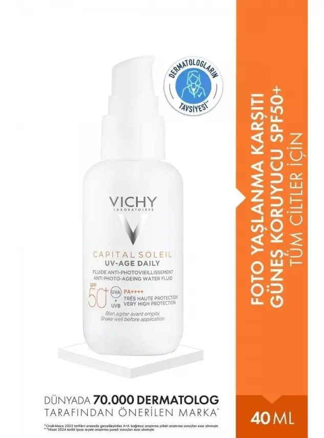 Vichy Capital Soleil UV -Age Daily-Spf 50+ Foto Yaşlanma Karşıtı Güneş Kremi 40 ml - 1