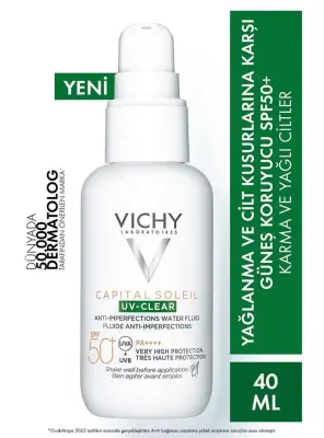 Vichy Capital Soleil Uv-Clear Spf50+ Güneş Koruyucu 40 ml - 1
