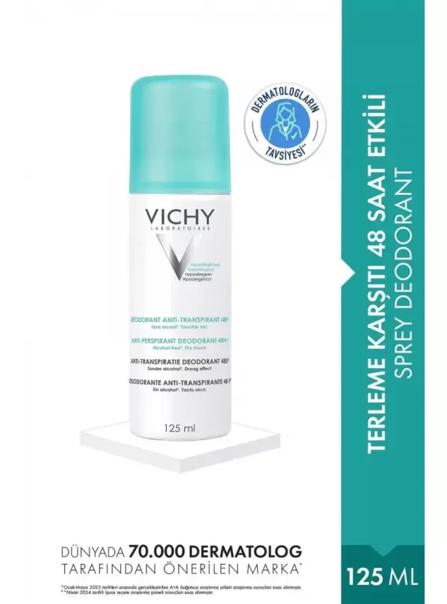 Vichy Deo Anti-Transpirant-Terleme Karşıtı Deodorant 125ml - 1