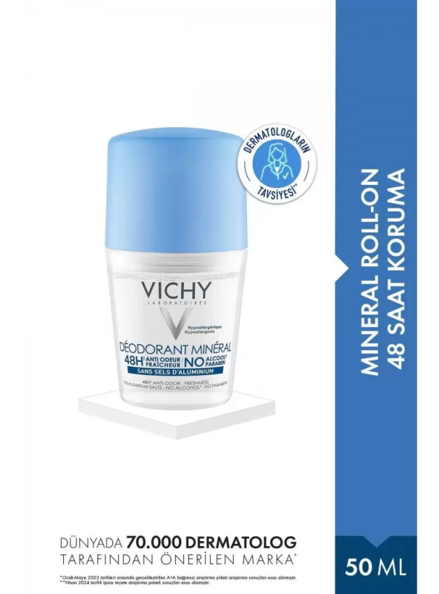 Vichy Deo Mineral 48 Saat Etkili Deodorant Roll-On 50 ml - Vichy