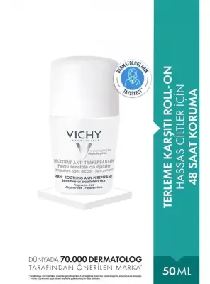 Vichy Deo Sensitive Terleme Karşıtı Hassas Ciltler Roll-On 50ml 48 Saat Etkili - 1