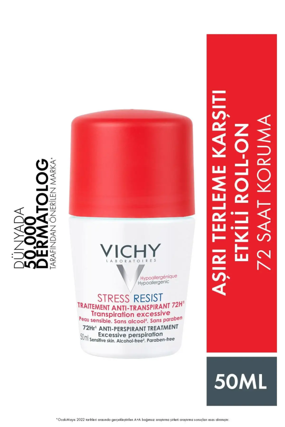 Vichy Deo Stress Resist YoğunTerleme Karşıtı Deodorant Roll-On 72 Saat 50ml - 1