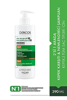 Vichy Dercos Anti-Dandruff Kepek Karşıtı Şampuan 2'si 1 Arada 390 ml - Vichy