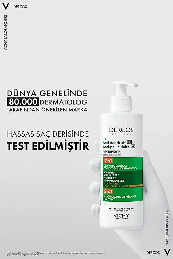 Vichy Dercos Anti-Dandruff Kepek Karşıtı Şampuan 2'si 1 Arada 390 ml - 6
