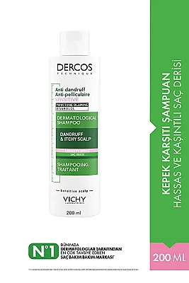 Vichy Dercos Anti-Pell Kepek Şampuanı Hassas ve Kaşıntılı Saç Derisi 200 ml. - Vichy