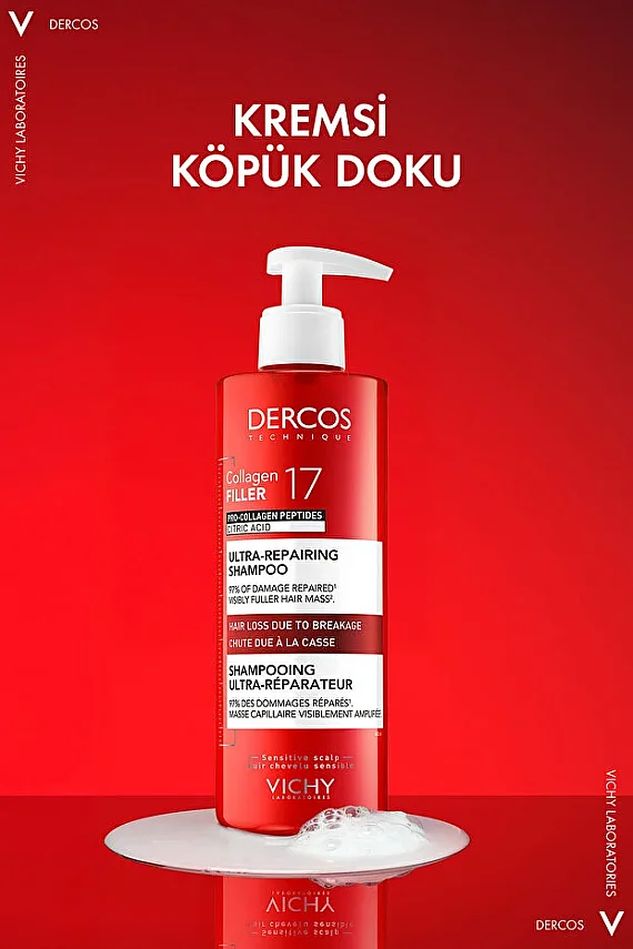 Vichy Dercos Collagen 17 Dolgu Şampuanı 400 ml - 5