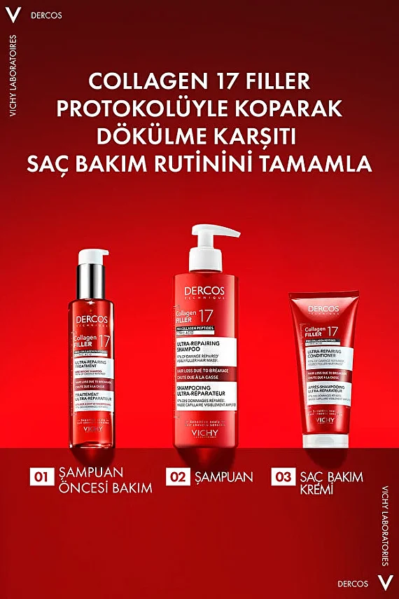 Vichy Dercos Collagen 17 Dolgu Şampuanı 400 ml - 6