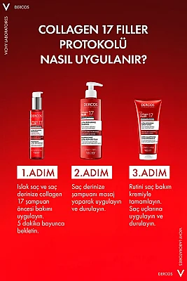Vichy Dercos Collagen 17 Filler Şampuan Öncesi Bakım 150 ml - 7