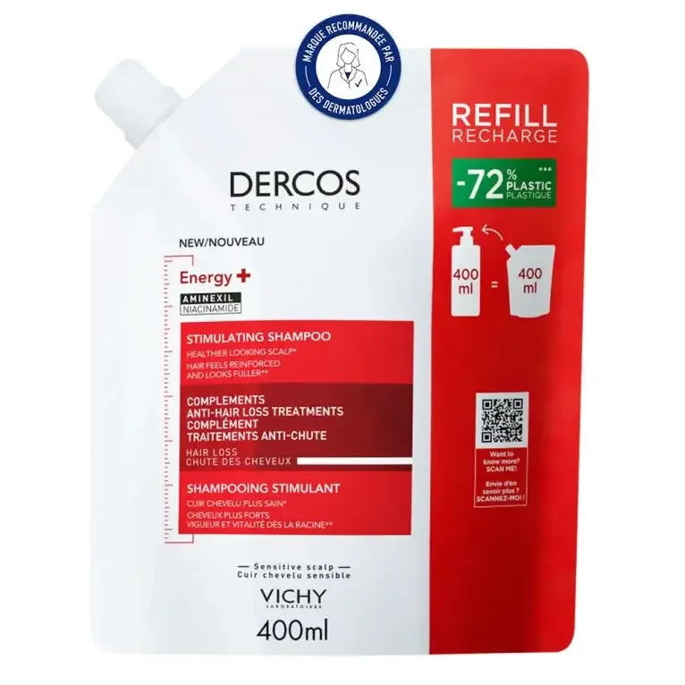 Vichy Dercos Energy+ Saç Dökülmesine Karşı Şampuan 400 ml - Refill - 1