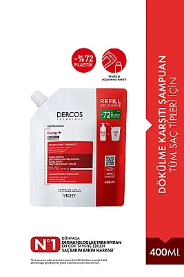 Vichy Dercos Energy+ Saç Dökülmesine Karşı Şampuan 400 ml - Refill - Vichy