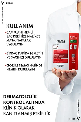 Vichy Dercos Energy+ Saç Dökülmesine Karşı Şampuan 400 ml - Refill - 2