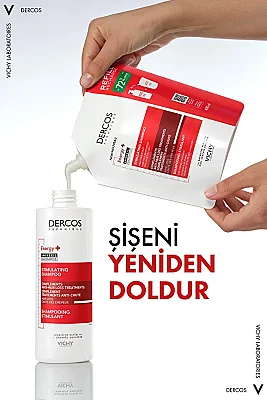 Vichy Dercos Energy+ Saç Dökülmesine Karşı Şampuan 400 ml - Refill - 4