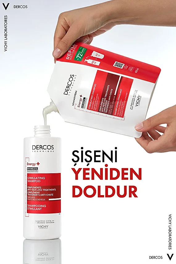 Vichy Dercos Energy+ Saç Dökülmesine Karşı Şampuan 400 ml - Refill - 4