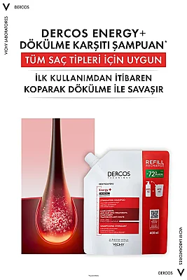Vichy Dercos Energy+ Saç Dökülmesine Karşı Şampuan 400 ml - Refill - 7