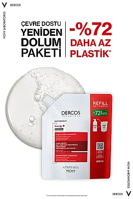 Vichy Dercos Energy+ Saç Dökülmesine Karşı Şampuan 400 ml - Refill - 8