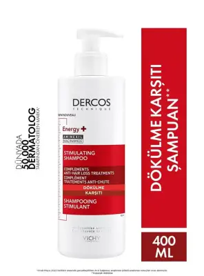 Vichy Dercos Energisant Saç Dökülmesine Karşı Şampuan 400 ml - 1