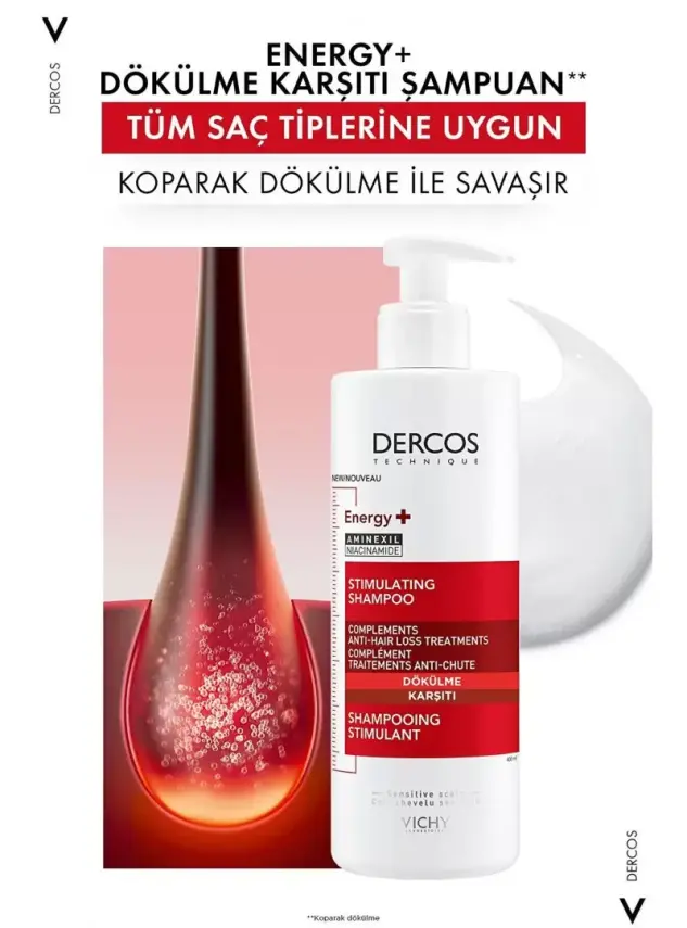 Vichy Dercos Energisant Saç Dökülmesine Karşı Şampuan 400 ml - 2