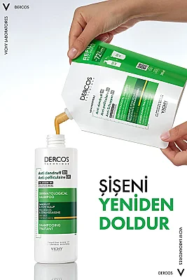 Vichy Dercos Kepek Karşıtı Şampuan Kuru Saçlar 390 ml - Refill - 4