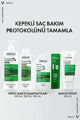 Vichy Dercos Kepek Karşıtı Şampuan Kuru Saçlar 390 ml - Refill - 6