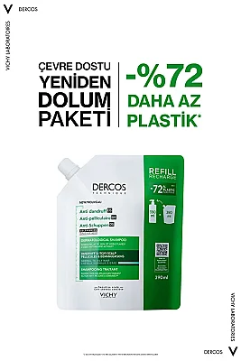Vichy Dercos Kepek Karşıtı Şampuan -Normal-Yağlı saçlar- 390ml - Refill - 2