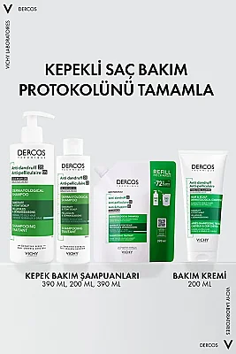Vichy Dercos Kepek Karşıtı Şampuan -Normal-Yağlı saçlar- 390ml - Refill - 5