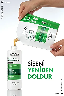 Vichy Dercos Kepek Karşıtı Şampuan -Normal-Yağlı saçlar- 390ml - Refill - 6