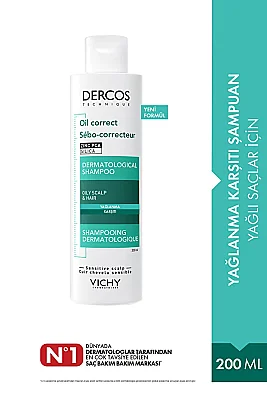 Vichy Dercos Oil Control - Yağlanma Karşıtı Şampuan 200ml - 1