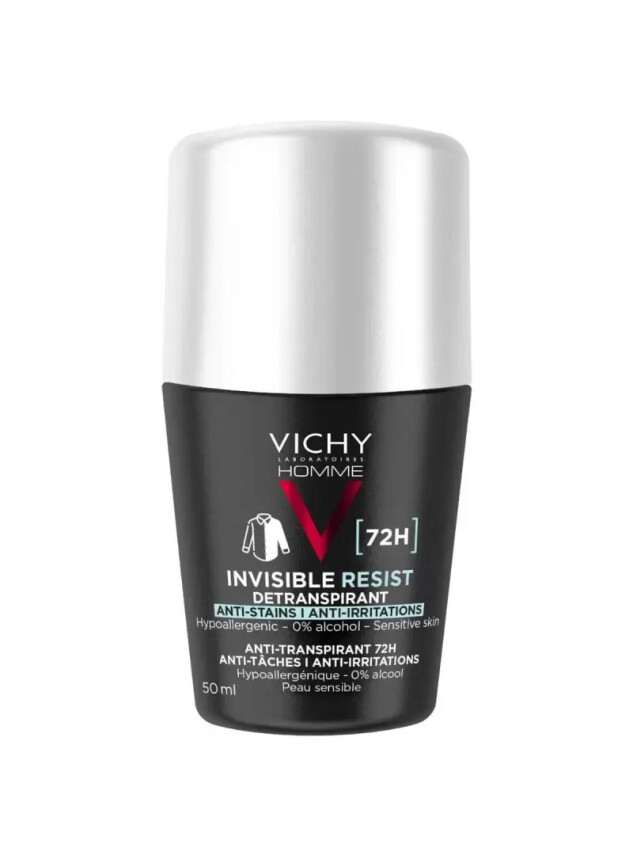 Vichy Deo Homme İnvisible Resist İz ve Terleme Karşıtı 72 Saat Etkinlik Kadın Roll On 50 ml - Vichy