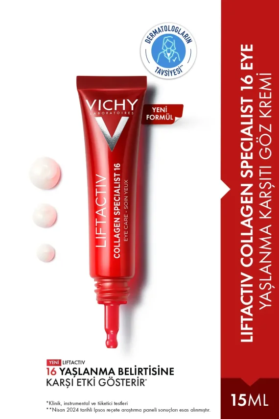 Vichy Liftactiv Collagen Specialist Eye Care - Yaşlanma Belirtilerine Karşı Göz Bakım Kremi - 15 ml - 1