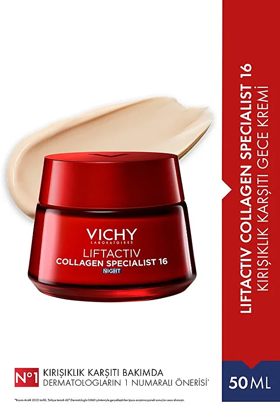 Vichy Liftactiv Collagen Specialist Yaşlanma Karşıtı Gece Bakım Kremi 50 ml - 1