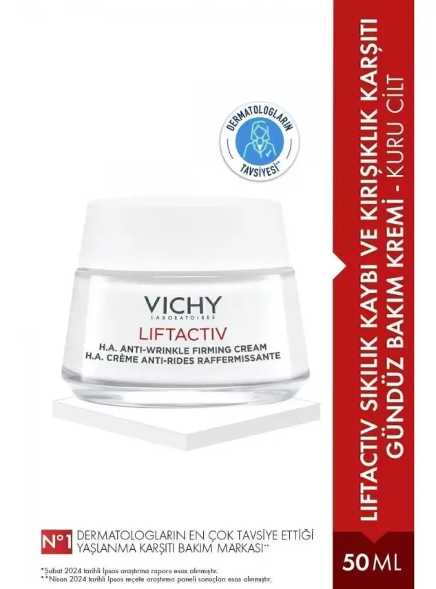 Vichy Liftactiv Supreme Cream 50 ml - Kuru Ciltler İçin Kırışıklık Giderici ve Sıkılaştırıcı Krem - 1