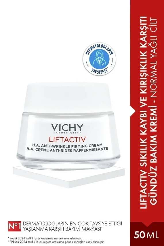 Vichy Liftactiv Supreme Cream 50 ml - Normal ve Karma Ciltler İçin Kırışıklık Giderici ve Sıkılaştırıcı Krem - 1