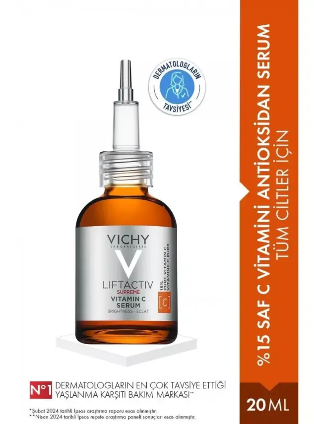 Vichy Liftactiv Supreme Vitamin C Serum - Saf C Vitamini Aydınlatıcı Antioksidan Serum 20 ml - 1
