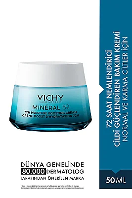 Vichy Mineral 89 Boosting Cream - Normal ve Karma Cilt Light 50 ml - Vichy