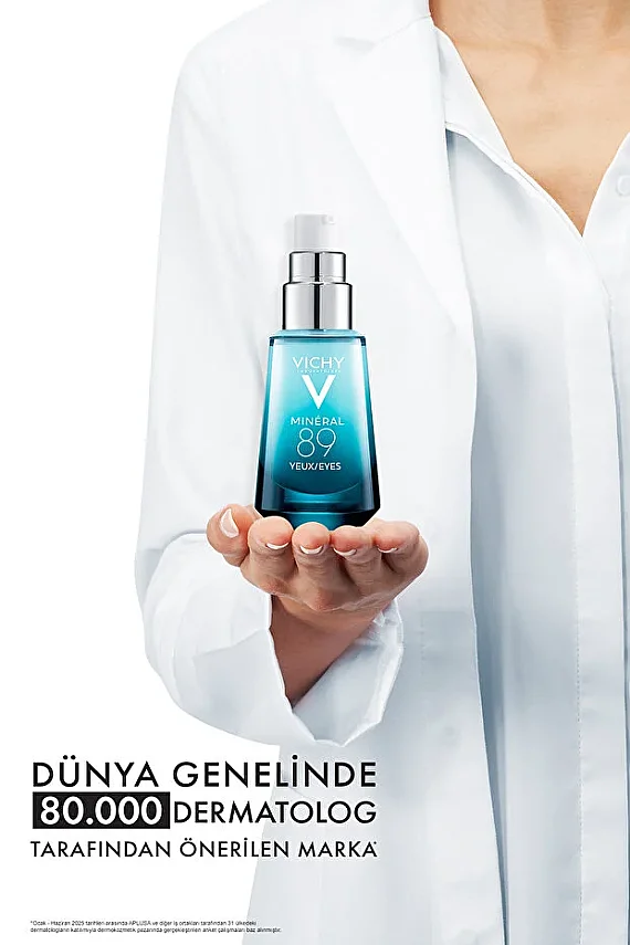 Vichy Mineral 89 Göz Kremi Hyalüronik Asit ve Saf Kafein ile Göz Çevresi Bakımı 15 ml - 2