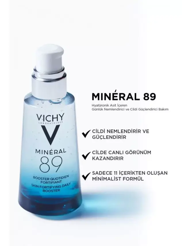 Vichy Mineral 89 Nemlendirici Cilt Serumu Hyalüronik Asit ve Termal Su ile Cilde Güç ve Nem Veren Bakım - 2