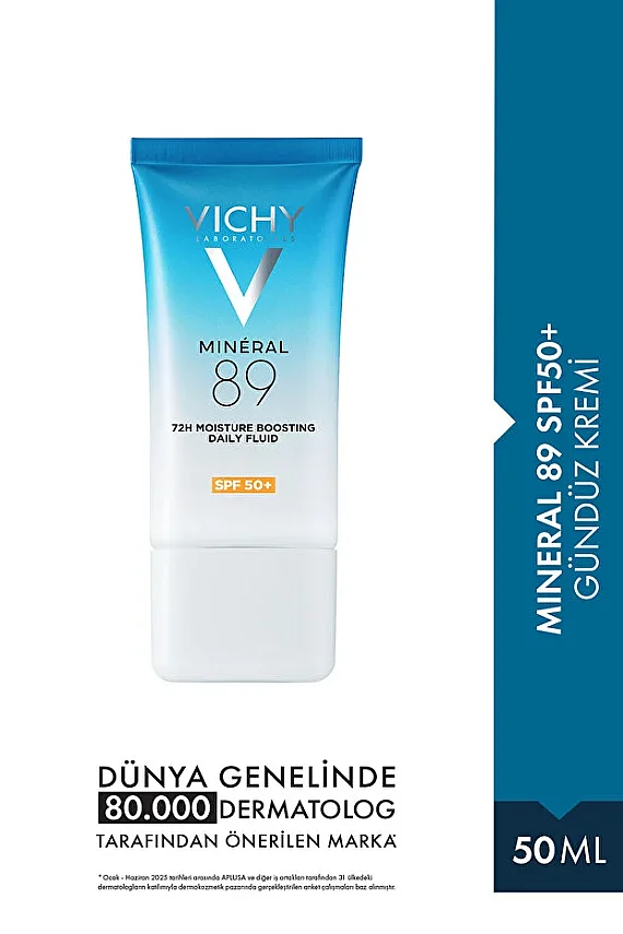 Vichy Mineral 89 SPF50+ Korumalı Nemlendirici Gündüz Kremi 50 ml - 1