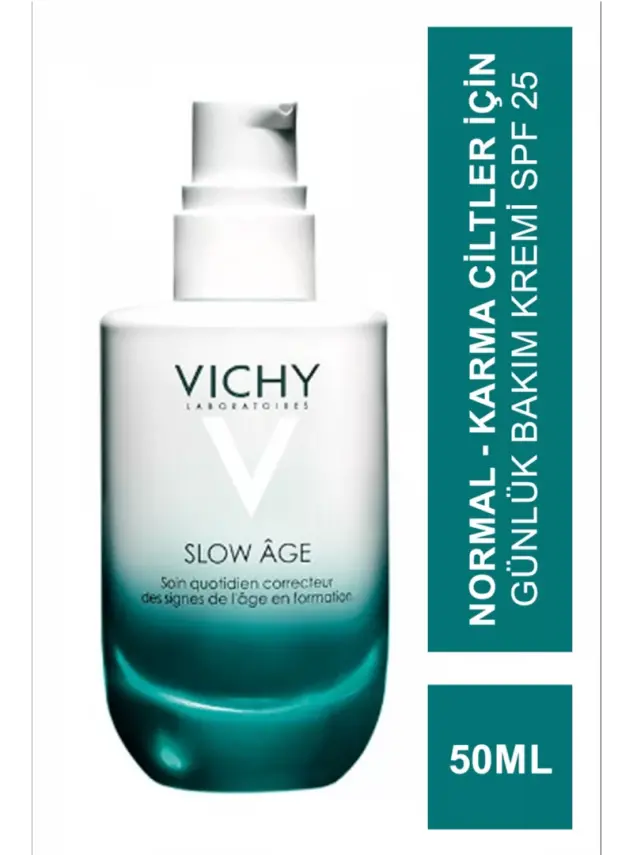 Vichy Slow Age Fluid Spf25 50ml- Normal ve Karma Ciltler Günlük Bakım Kremi - 1