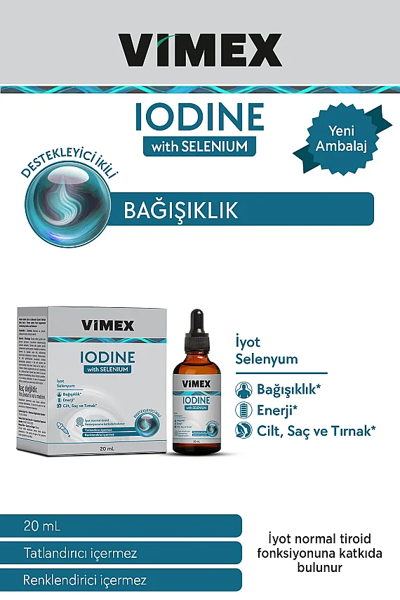 Vimex Iodine With Selenium Damla 20 Ml - İyot, Selenyum - 2