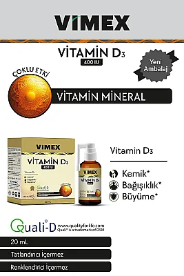 Vimex Vitamin D3 400 Iu 20 Ml Sprey - 132 Puf - 2