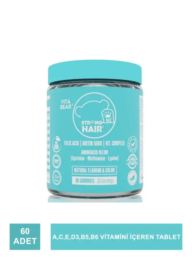 Vita Bear Strong Hair Gummy Vitamin 60 Adet - 2
