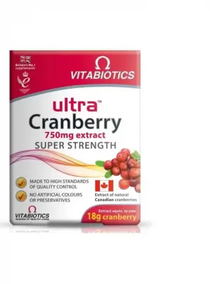 Vitabiotics Ultra Cranberry 750 mg Extract 30 Tablet - VITABIOTICS