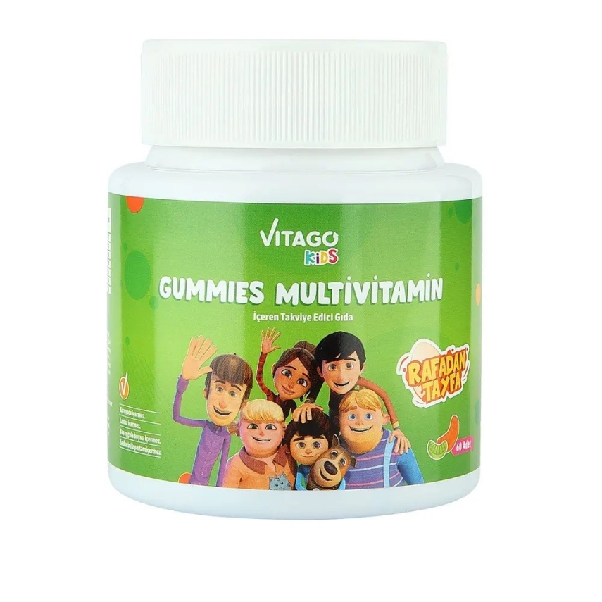 Vitago Kids Gummies Multivitamin Multimineral İçeren Çiğnenebilir Form - 60 Adet - 1