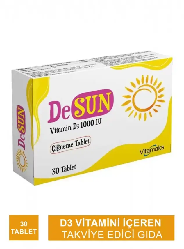 Vitamaks DeSun Vitamin D3 1000IU 30 Tablet - 1