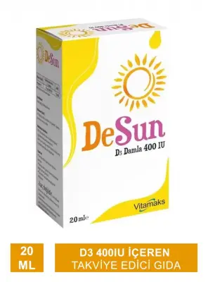 Vitamaks DeSun Vitamin D3 400IU Damla 20 ML - 1
