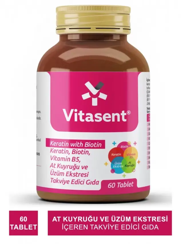 Vitasent Keratin & Biotin 60 Tablet - 2
