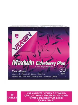 Vitawin Maxiwin Elderberry Kara Mürver Plus 30 Tablet - 2