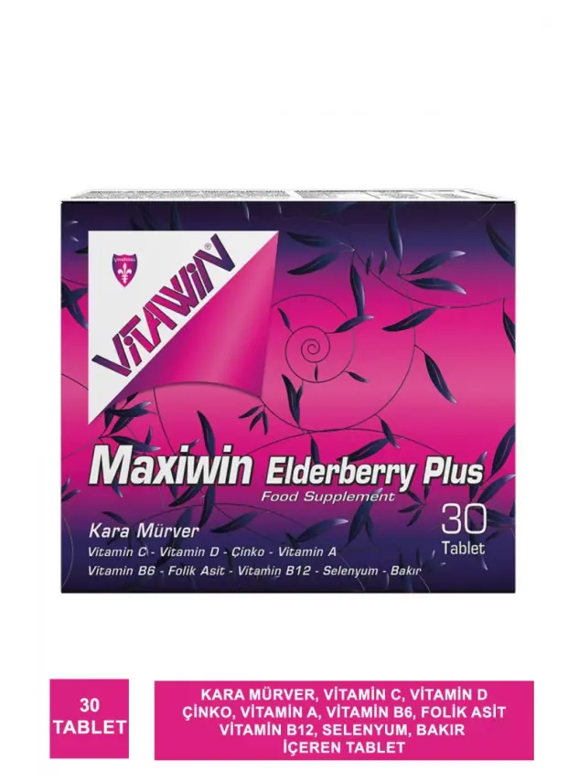 Vitawin Maxiwin Elderberry Kara Mürver Plus 30 Tablet - 2