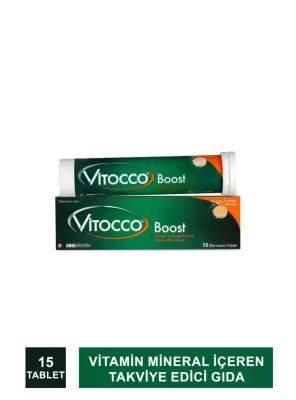 Vitocco Boost Vitamin Mineral İçeren Takviye Edici Gıda 15 Efervesan Tablet - 2
