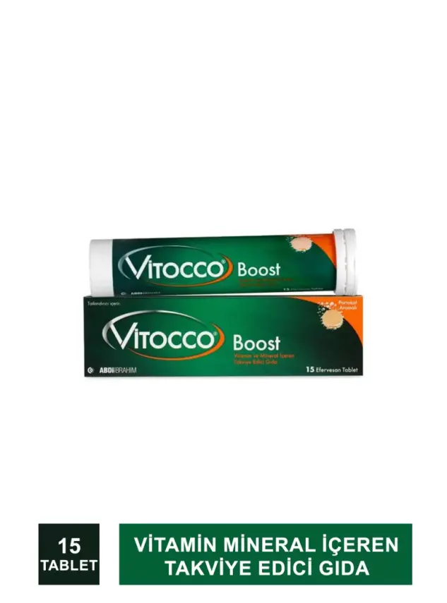 Vitocco Boost Vitamin Mineral İçeren Takviye Edici Gıda 15 Efervesan Tablet - 2